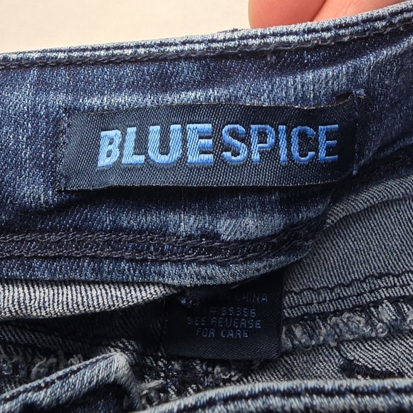 Blue Spice Skinny Mid-rise Dark Wash Stretch Denim Women's Jeans Size 13 - Picture 5 of 11
